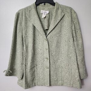 Lady Dorby Green Paisley Jacket Size 14W